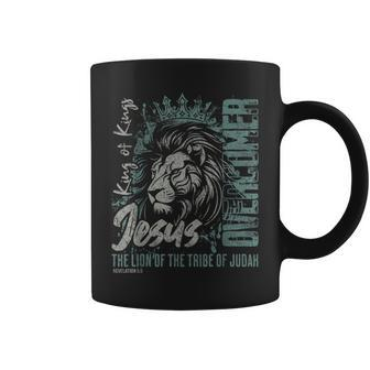 Jesus Is King Lion Of Judah Bible Faith Graphic Christian Coffee Mug | Mazezy