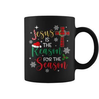 Jesus Is The Reason For The Season Christian Faith Christmas Coffee Mug - Seseable