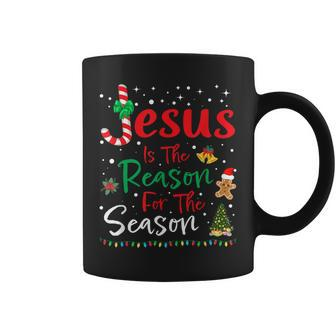 Jesus Is The Reason For The Season Christmas Family Pajamas Coffee Mug - Thegiftio UK