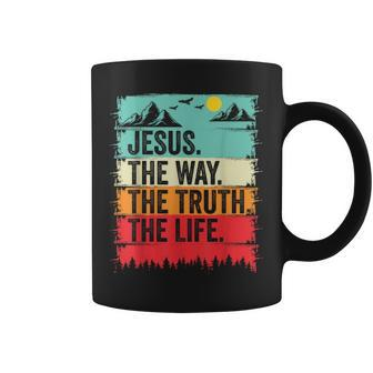 Jesus The Way Truth Life Bible Verse Christian Worship Coffee Mug - Monsterry UK