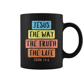 Jesus Way Truth Life John 146 Easter Religious Kid Men Coffee Mug | Mazezy
