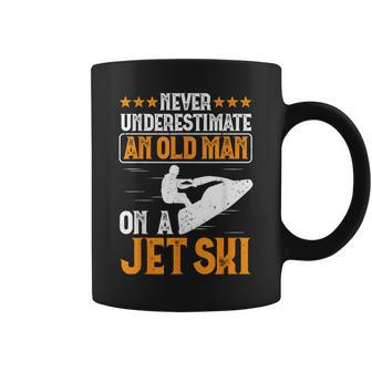 Jet Skiing Never Underestimate An Old Man On A Jet Ski Coffee Mug | Mazezy UK