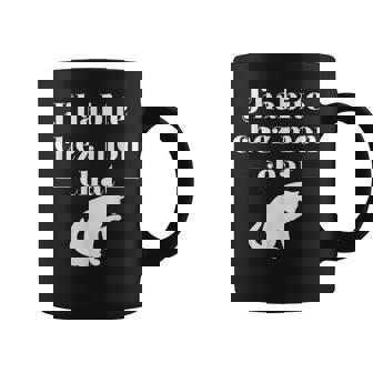 J'habite Chez Mon Chat Humour Cadeau Drôle Amoureux De Chats Tasse - Cadeauxyz