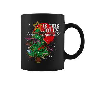 Is This Jolly Enough Guns Christmas Tree Handgun Rifle M4 Coffee Mug - Monsterry CA