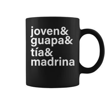 Joven Guapa Tia Y Madrina Regalo Para Tia Abuela Amiga Cuello Taza de café - Regaloses