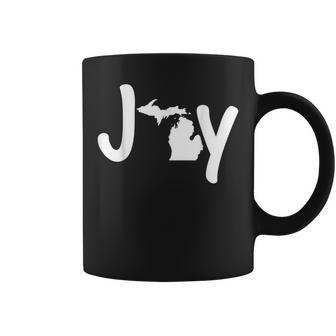 Joy Michigan Christmas State Pride Graphic Coffee Mug - Monsterry CA