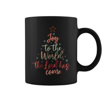 Joy Saying Merry Christmas Christian Message Xmas Tree Coffee Mug - Monsterry CA