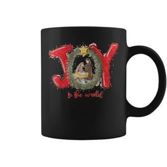 Joy To The World Nativity Christmas Baby Jesus Manger Coffee Mug | Mazezy