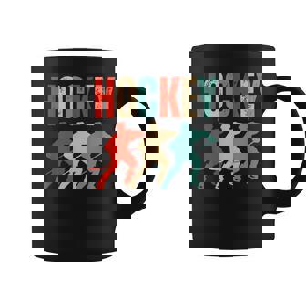 Jugador De Hockey Sobre Hielo Para Niños Retro Taza de café - Regaloses