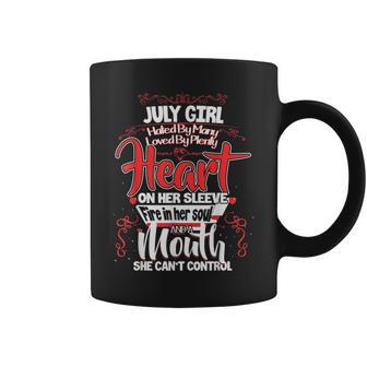 July Girl A Mouth She Can't Control Coffee Mug - Monsterry DE