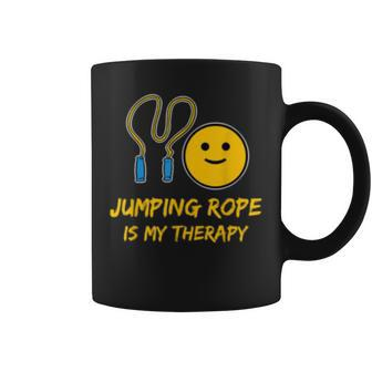 Jump Rope Is My Therapy Jumping Rope Coffee Mug - Monsterry DE