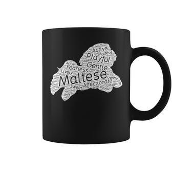 Jumping Maltese With Character Traits Of The Dog Breed Coffee Mug | Mazezy