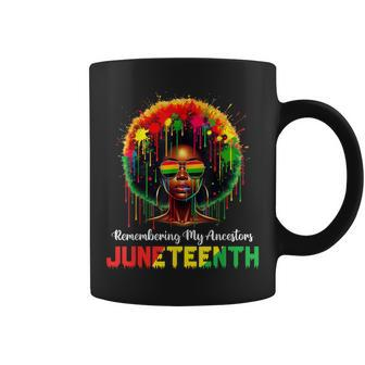 Junenth Black African Hair Remembering My Ancestors Coffee Mug - Monsterry CA