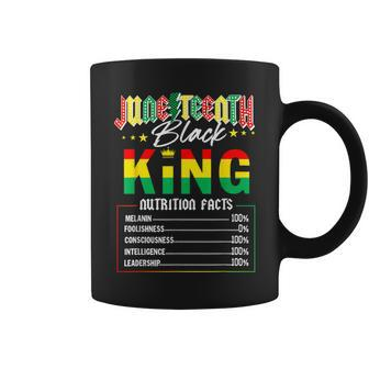 Junenth Black King Nutrition Facts Melanin African Men Coffee Mug - Monsterry AU
