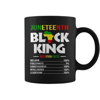 Junenth Black King Nutritional Facts Men Boys Dad Son Fun Coffee Mug | Crazezy AU