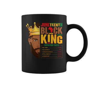 Junenth Black King Nutritional Facts Pride African Mens Coffee Mug - Seseable