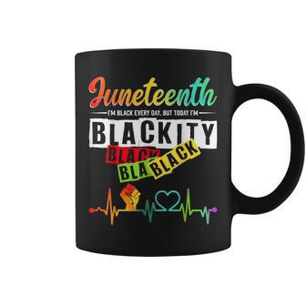 Junenth Blackity Heartbeat Black History African America Coffee Mug - Seseable