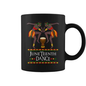 Junenth Dance American African Dancer With Djembe Drum Coffee Mug - Monsterry