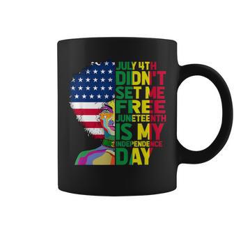 Junenth Dashiki American Flag Black Independence Coffee Mug - Monsterry