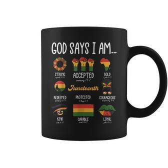 Junenth God Says I Am Celebrating Black Freedom 1865 Coffee Mug - Monsterry UK