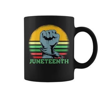 Junenth Raised Hand Broken Chains June 19 1865 Meme Coffee Mug - Monsterry