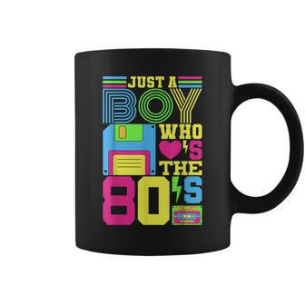 Just A Boy Who Loves The 80'S Party 80S Outfit 1980S Costume Coffee Mug | Mazezy