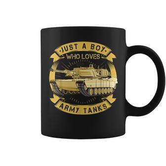 Just A Boy Who Loves Army Tanks For Military Boy Coffee Mug - Thegiftio UK