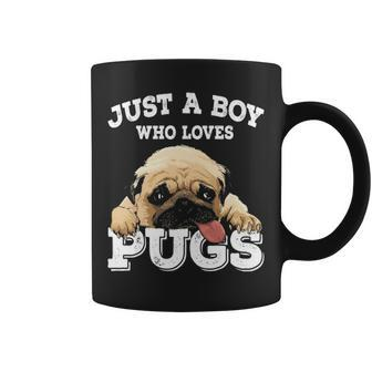 Just A Boy Who Loves Pugs Pug Lover For Boys Coffee Mug | Mazezy