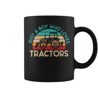 Just A Boy Who Loves Tractors Farmer Coffee Mug | Mazezy