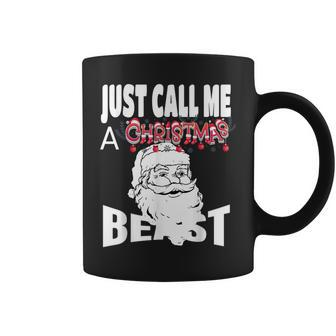 Just Call A Christmas Beast With Cute Saint Nick Coffee Mug - Monsterry CA