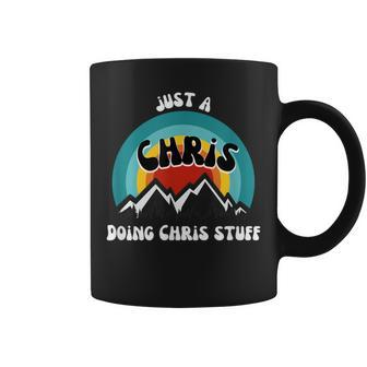 Just A Chris Doing Chris Stuff Vintage Coffee Mug - Monsterry
