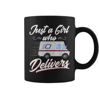 Just A Girl Who Delivers Postwoman Mail Truck Driver Coffee Mug - Thegiftio UK
