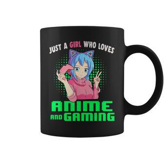 Just A Girl Who Loves Anime And Gaming Gamer Girl Coffee Mug - Thegiftio UK