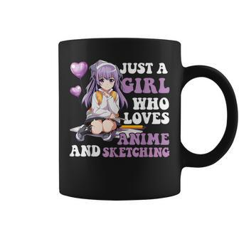 Just A Girl Who Loves Anime And Sketching Coffee Mug - Monsterry UK