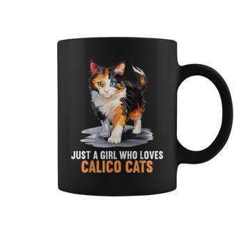 Just A Girl Who Loves Calico Cats Calico Cat Coffee Mug - Monsterry DE
