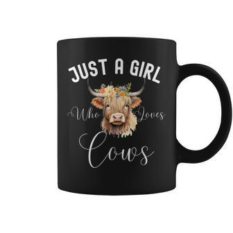 Just A Girl Who Loves Cows Cute Cow For Girls Women Coffee Mug - Thegiftio UK