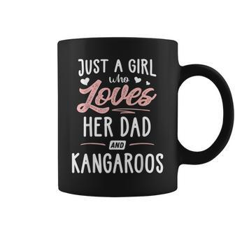 Just A Girl Who Loves Her Dad And Kangaroos Women Coffee Mug - Monsterry