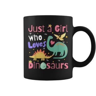 Just A Girl Who Loves Dinosaurs Kid N Toddlers Dino Coffee Mug | Mazezy
