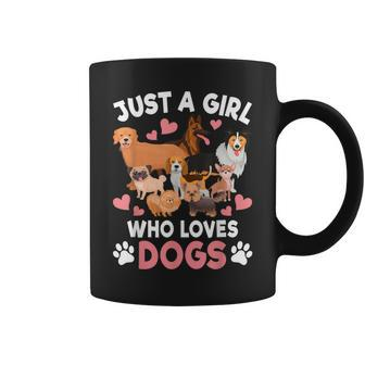 Just A Girl Who Loves Dogs Puppy Dog Lover Girls Toddlers Coffee Mug - Thegiftio UK