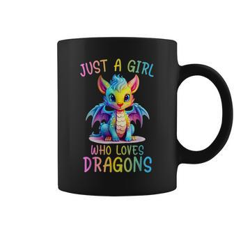 Just A Girl Who Loves Dragons Girl Colorful Dragon Coffee Mug - Monsterry AU