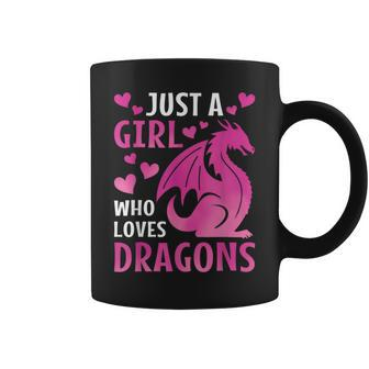 Just A Girl Who Loves Dragons Girls Toddlers Coffee Mug - Seseable