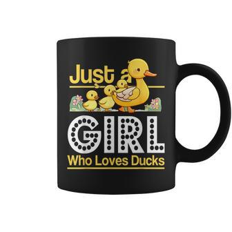 Just A Girl Who Loves Ducks Cute Duck Family Coffee Mug - Seseable