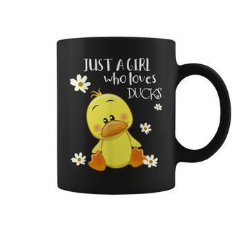 Just A Girl Who Loves Ducks Cute Duck Lover Owner Coffee Mug - Seseable