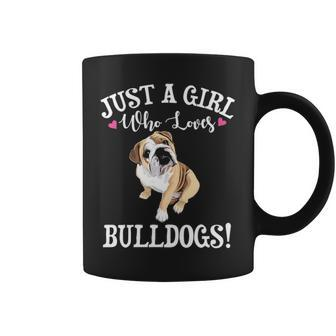 Just A Girl Who Loves English Bulldog Coffee Mug | Mazezy