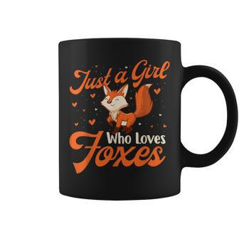 Just A Girl Who Loves Foxes Fox Lover Zookeeper Coffee Mug - Monsterry CA