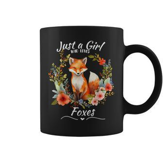 Just A Girl Who Loves Foxes For Girls Who Love Animals Coffee Mug - Monsterry