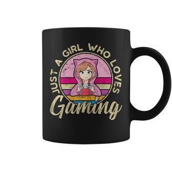 Just A Girl Who Loves Gaming Saying Anime Outfit Gamer Nerds Coffee Mug - Monsterry CA