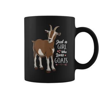 Just A Girl Who Loves Goats Cute Farm Animal Girls Women Coffee Mug - Monsterry