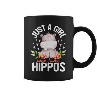 Just A Girl Who Loves Hippos Hippopotamus Hippo Lover Coffee Mug - Monsterry UK