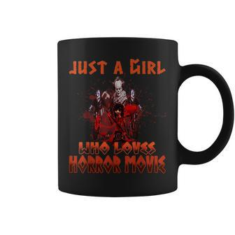 Just A Girl Who Loves Horror Movie Man Customs Coffee Mug - Monsterry